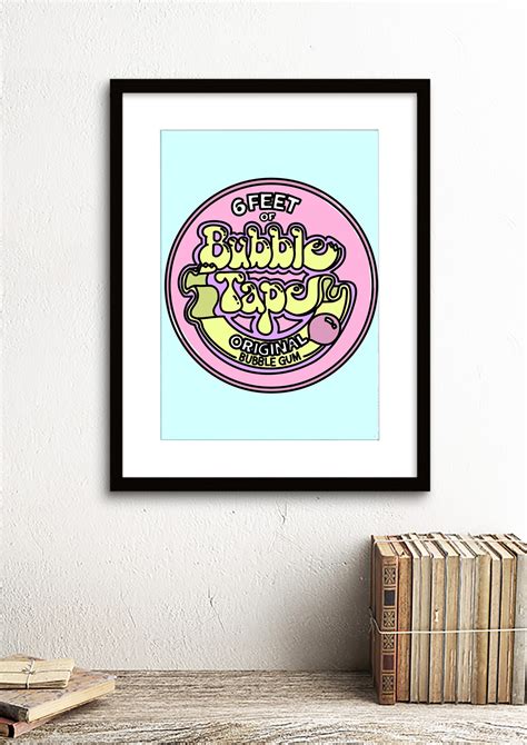 Bubble Tape Print Wall Art Hubba Bubba 90s Nostalgia Art Work Etsy