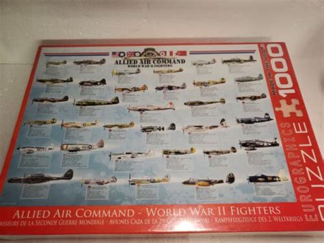 1000 Piece Jigsaw Puzzle Allied Air Command World War II Fighters