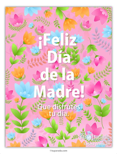 Tarjeta De D A De La Madre Con Fondo Rosa De Flores Tarjetas De D A De