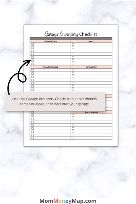 This Garage Inventory Checklist Printable Pdf Will Help You Identify