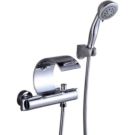 AJW Robinet De Baignoire Cascade Robinet De Douche Avec Douche À Main