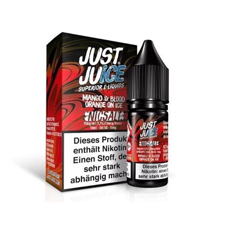 Just Juice Nikotinsalz Liquid Blood Orange Citrus Guava 10 Ml