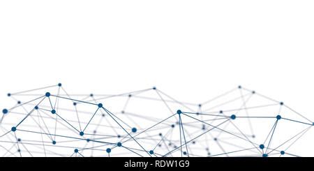 Abstract Blue Geometrical Background Connection Structure Science