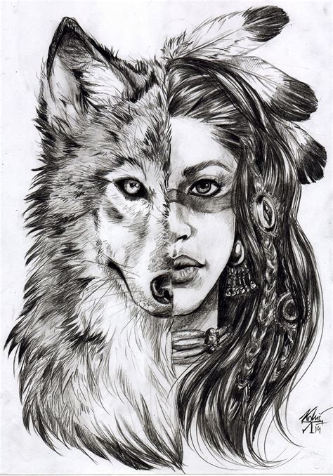 Tattoo Finka Wolf Woman Indian Women Tattoo Indian Girl Tattoos