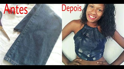 Diy Cropped Jeans Feito Pernas de Calça YouTube