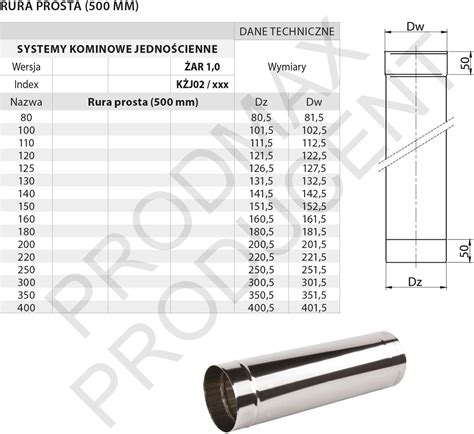 System kominkowy RURA ŻAROODPORNA 1MM 130 WKŁAD KOMINOWY KOMIN 0 5M