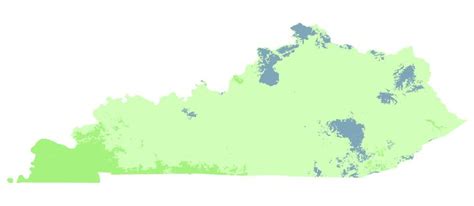 A Green And Blue Map Of The State Of Virginia With All Its Major Cities