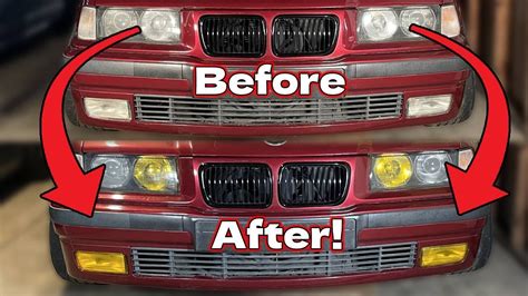 E36 French Yellow Headlight Conversion Step By Step Guide Youtube