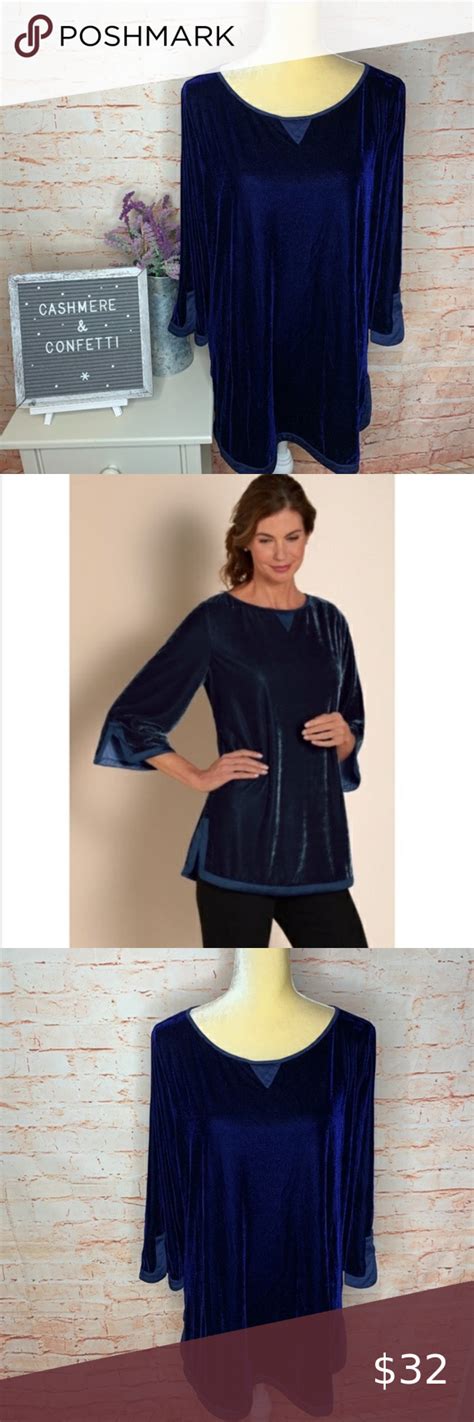 Blue Velvet Weekender Tunic Euc Size Medium A1 14 Womens Tunics