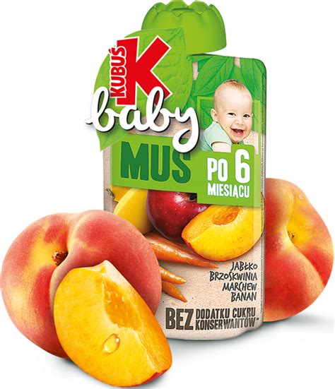 KUBUŚ Baby mus jabłko brzoskwinia marchew banan po 6 m cu 100 g