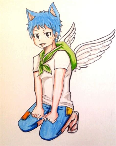 Fairy Tail Happy Human Form By Bakaaden On Deviantart