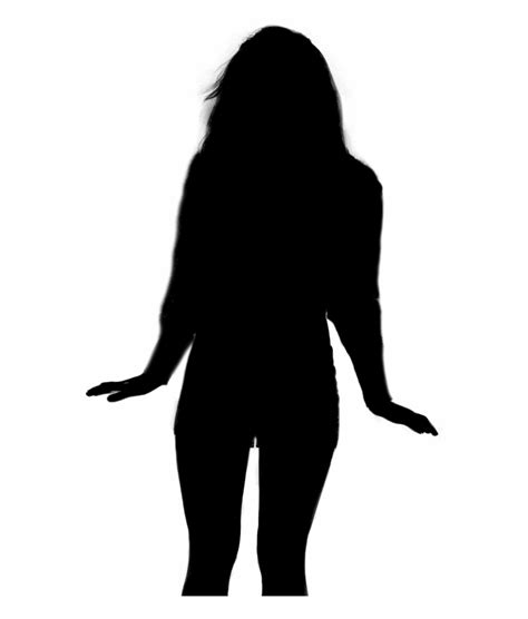 Female Silhouette Standing Back