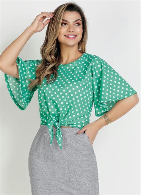 Blusa Po Verde Manga God Moda Evang Lica Queima De Estoque