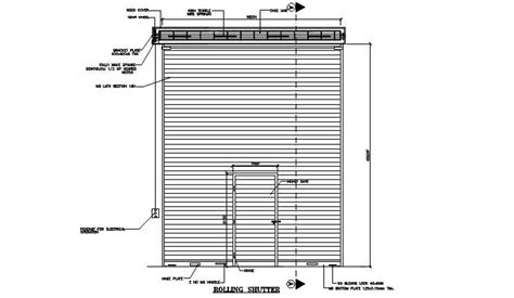 Rolling Shutter Detail Provided In This Autocad Drawing File Download This 2d Autocad Drawing