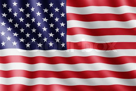 USA Flag Realistic Illustration Stock Image Colourbox