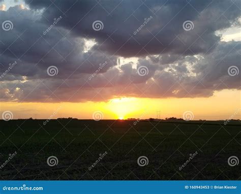 Sunset on a Hot Summer Night Stock Image - Image of sunset, night: 160943453