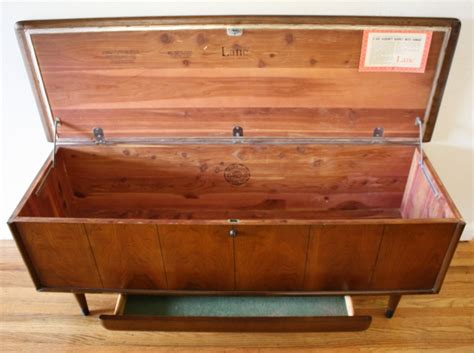 Mid Century Modern Lane Cedar Chest Trunk Picked Vintage