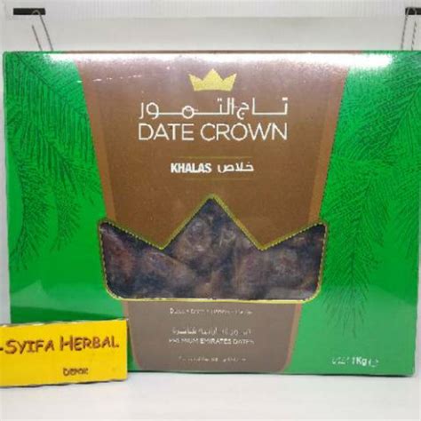 Jual Kurma Khalas Date Crown 1 Kg Al Foah Kemasan Baru Asli Shopee