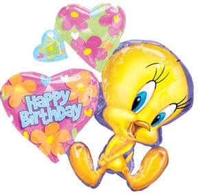 TWEETY BIRD FLOWERS HAPPY BIRTHDAY PARTY BALLOONS Decorations Supplies ...