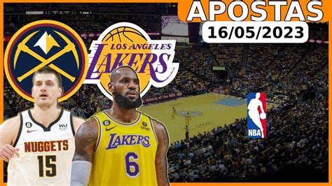 APOSTAS E PALPITES DE NBA PARA HOJE 16 05 DENVER NUGGETS VS LA LAKERS