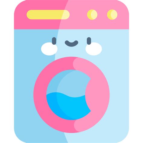 Washing Machine Kawaii Flat Icon