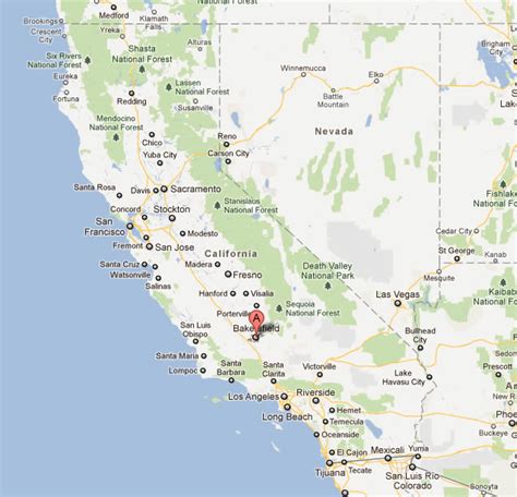 Bakersfield, California Map