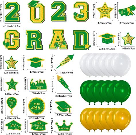 43 globos reflectantes de graduación para automóvil globos de