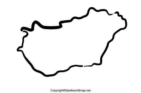 Printable Blank Hungary Map With Outline Transparent Map Map Outline