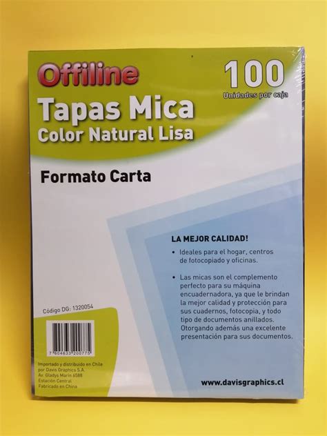 TAPAS MICAS TRANSPARENTES TAMAÑO CARTA Senu y Cia Ltda