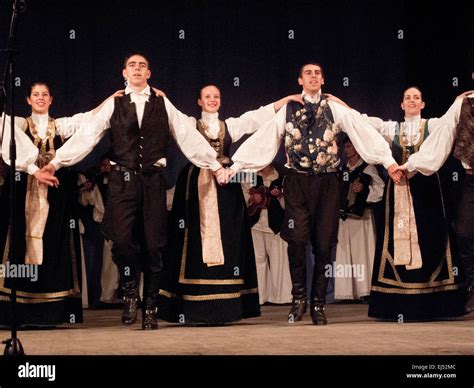 A Serbian Folklore group at a performance in Apatin Stock Photo - Alamy