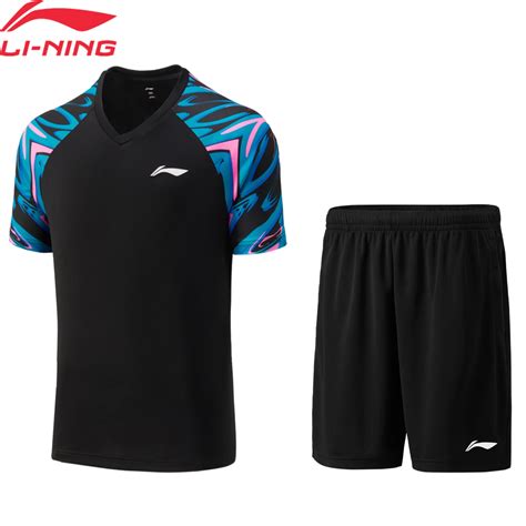 Li Ning Men Badminton Series Competition Suits AT DRY Breathable