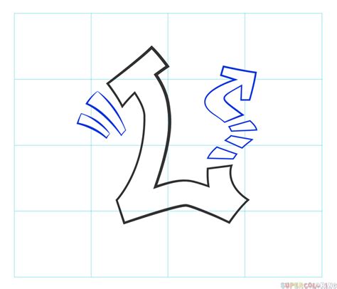 How To Draw A Wildstyle Letter L Step By Step Drawing Tutorials