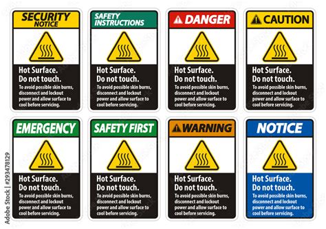 Hot Surface Do Not Touch To Avoid Possible Skin Burns Disconnect And Lockout Power And Allow