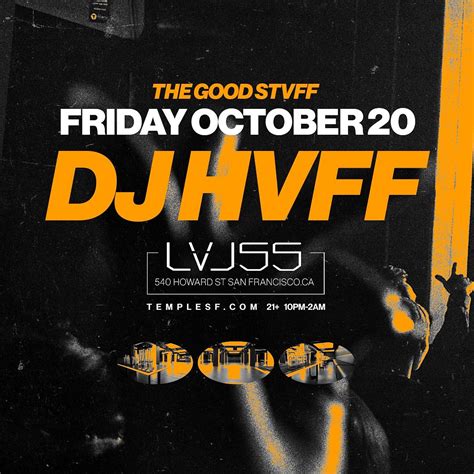 The Good Stvff Lvl Tickets At Temple Nightclub In Sf By Temple