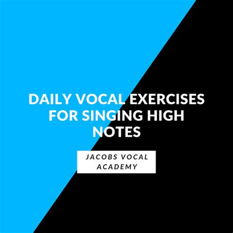 Daily Vocal Exercises For Singing High Notes Youtube Music