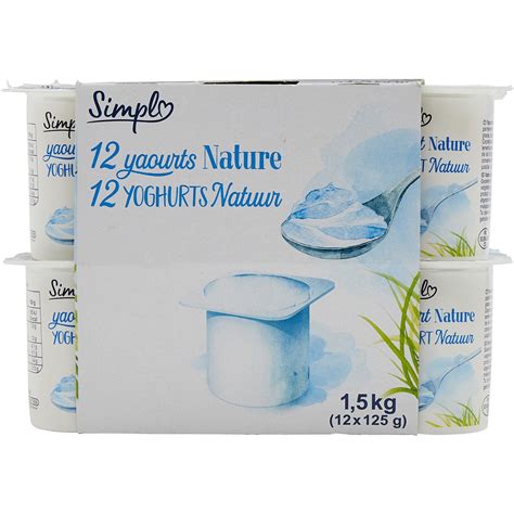 Yaourt nature les 12 pots de 125g à Prix Carrefour