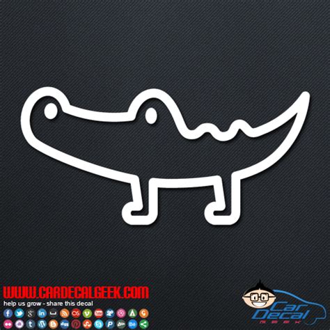 Cute Alligator Crocodile Vinyl Decal Sticker | Cute Animal Decals