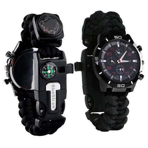 Buy Survival Bracelet Watch Men Women Waterproof Emergency Survival