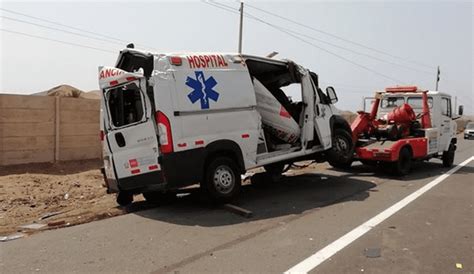 Cañete Accidente de volcadura de ambulancia provocó la muerte de un