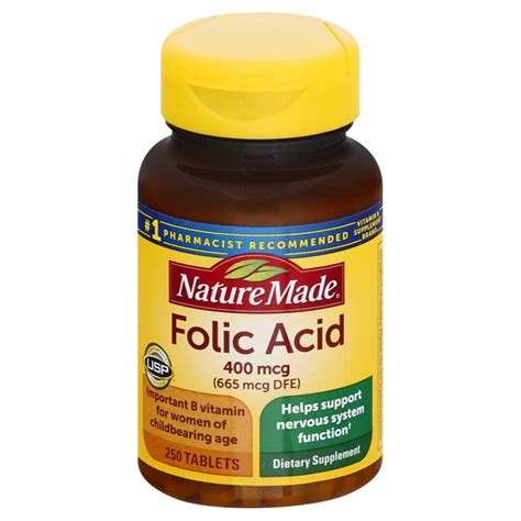 Save On Nature Made Folic Acid 400 Mcg Dietary Supplement Tablets Order Online Delivery Giant