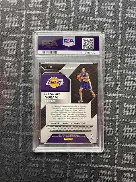 BRANDON INGRAM 2016 17 Panini Prizm SILVER PRIZM ROOKIE RC 131 PSA