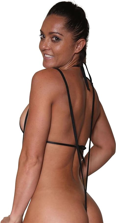 Sassy Assy Black Micro Slingshot G String Bikini Clothing Shoes