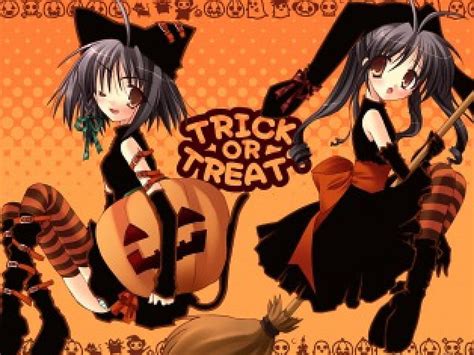 Trick Or Treat Halloween Anime Broom Pumpkin Anime Girls Hd Wallpaper Pxfuel