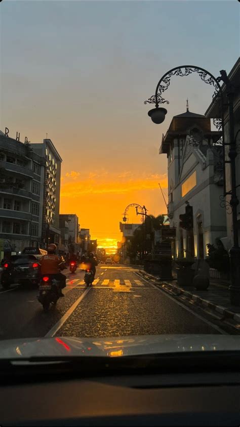 Sunset Bandung Pemandangan Kota Pemandangan Fotografi Alam