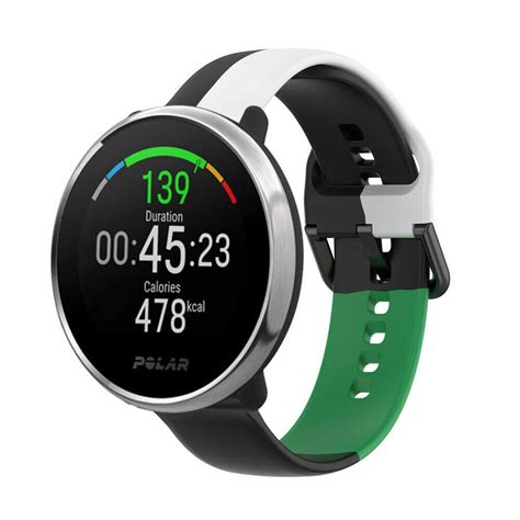 Polar Ignite Silicone Strap Triple Black White Green