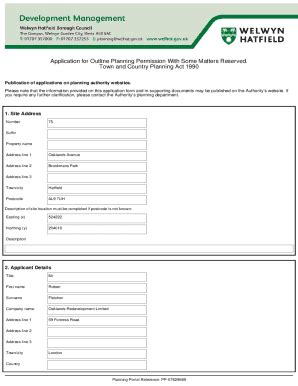 Fillable Online Application For Outline Planning Permission