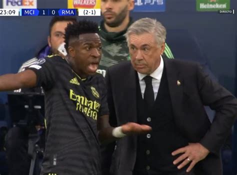 WATCH Carlo Ancelotti And Vinicius Junior Argue On Touchline During