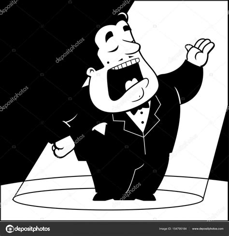 Cartoon Opera Singer Stock Vector Image By ©cthoman 154795184