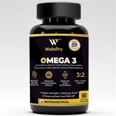 Buy Wellspro Omega Fish Oil Mg Softgel S For Y Heart Brain