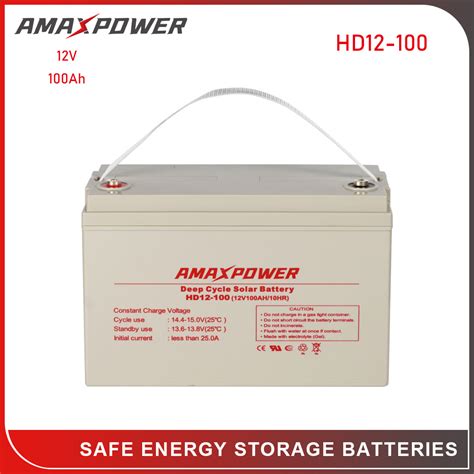 Amaxpower 12v 100ah 200ah 300ah High Temperature Solar Gel Deep Cycle Battery Vrla Rechargeable